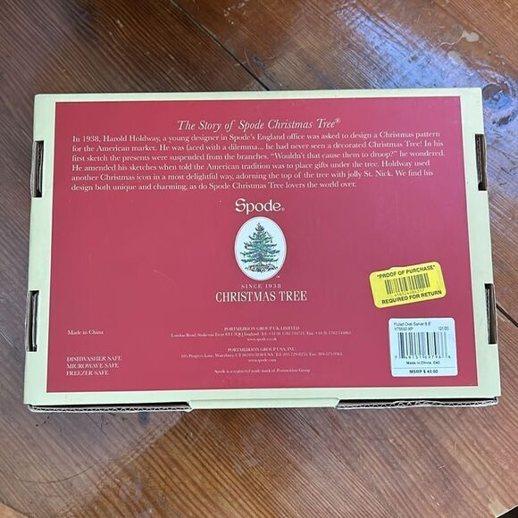 New in box Spode Fluted Oval Server Christmas Tree Dish 8.5” - Picture 2 of 7